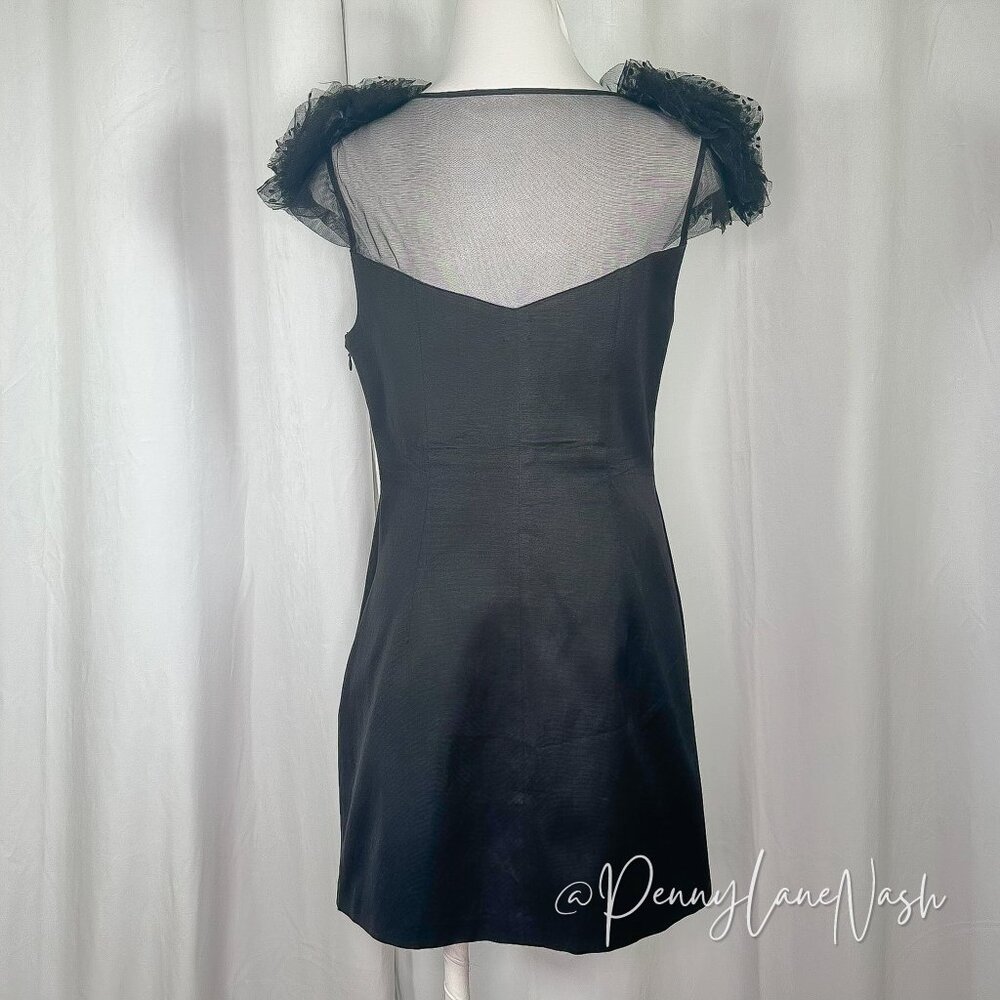 Pearl by Georgina Chapman Rosette Mini Dress Black - Picture 8 of 12